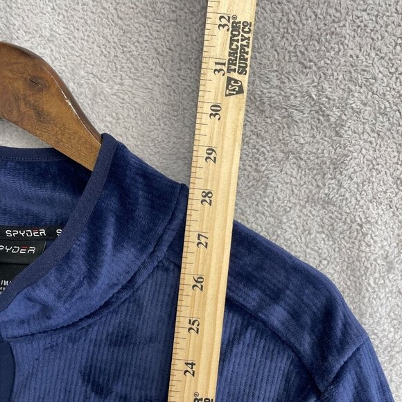 NEW Spyder Navy Men's M Blue 1/4 Zip Pullover Polyester & Spandex Sweatshirt - Picture 3 of 10